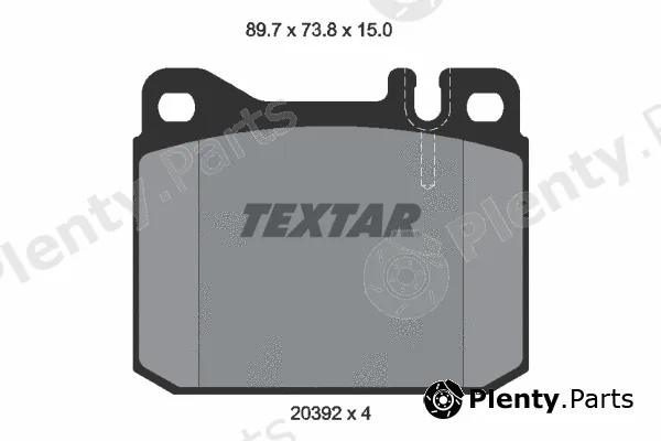 Textar 2039204 — Brake Pad Set, disc brake Q+
