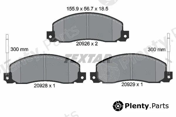 Textar 2092602 — Brake Pad Set, disc brake