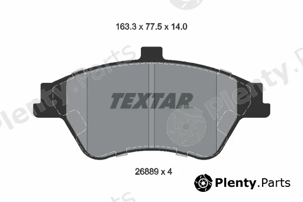 Textar 2688901 — Brake Pad Set, disc brake