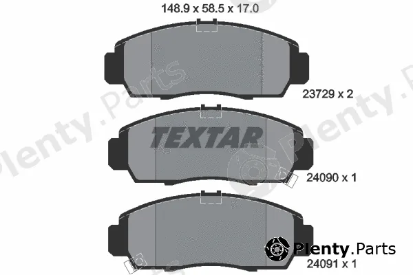 Textar 2372901 — Brake Pad Set, disc brake
