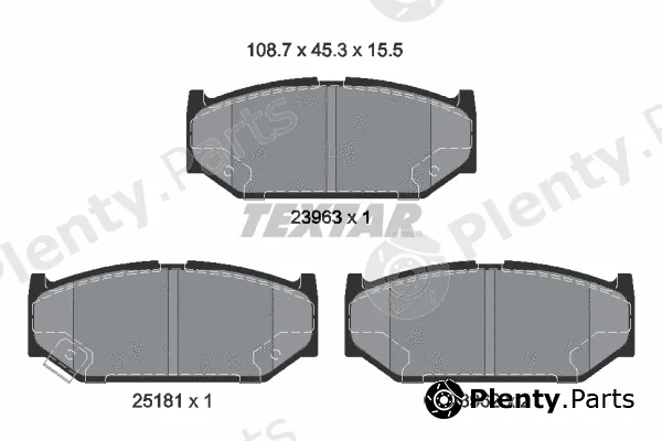 Textar 2396302 — Brake Pad Set, disc brake Q+