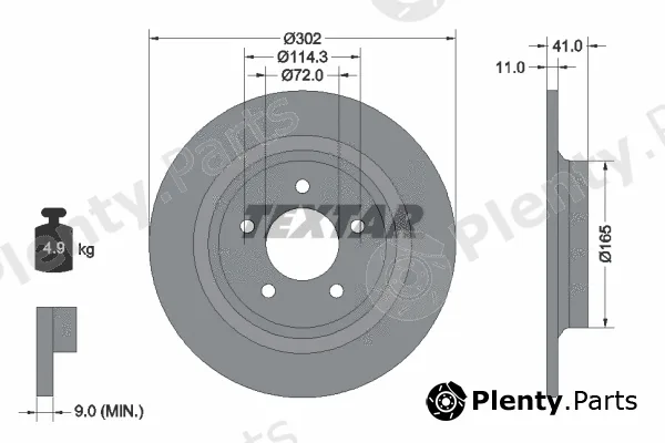Textar 92148200 — Brake Disc