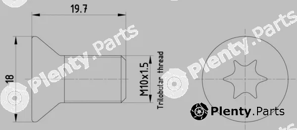 Textar TPM0011 — Bolt, brake disc