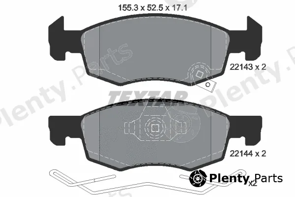 Textar 2214301 — Brake Pad Set, disc brake Q+