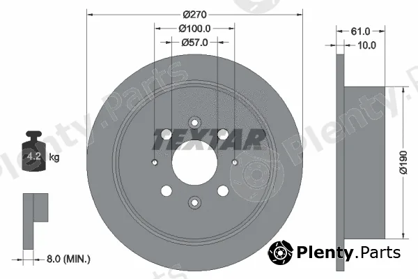 Textar 92147500 — Brake Disc