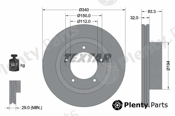 Textar 92204603 — Brake Disc PRO
