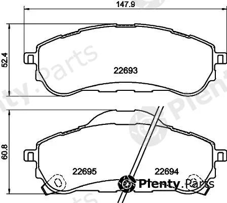 Textar 2269303 — Brake Pad Set, disc brake Q+
