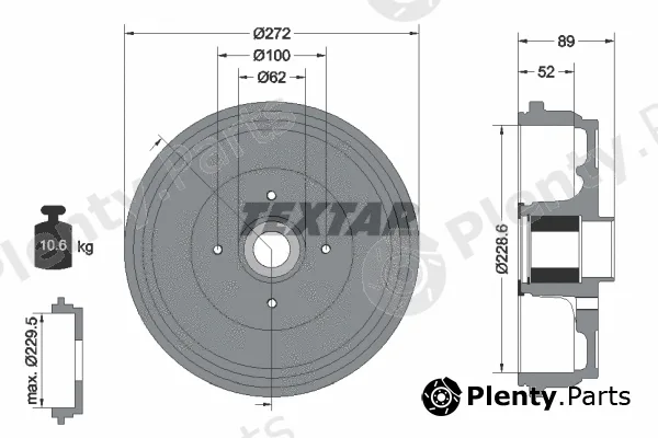 Textar 94038900 — Brake Drum