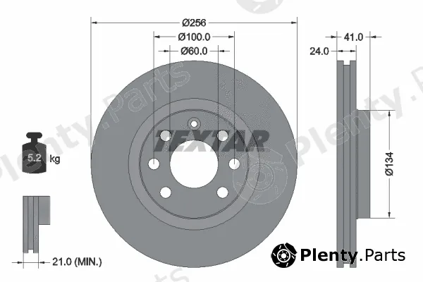 Textar 92039203 — Brake Disc PRO