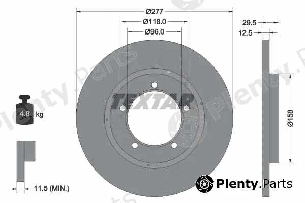 Textar 92114100 — Brake Disc