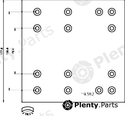Textar 1938101 — Brake Lining Kit, drum brake