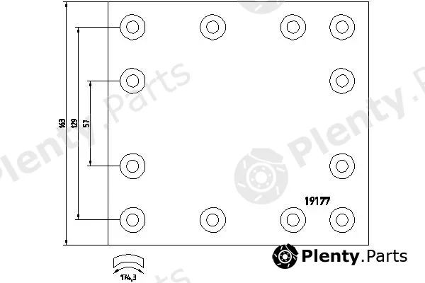 Textar 1917705 — Brake Lining Kit, drum brake