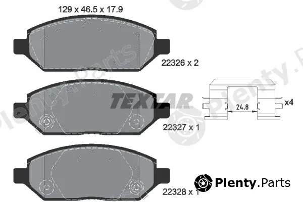 Textar 2232601 — Brake Pad Set, disc brake Q+