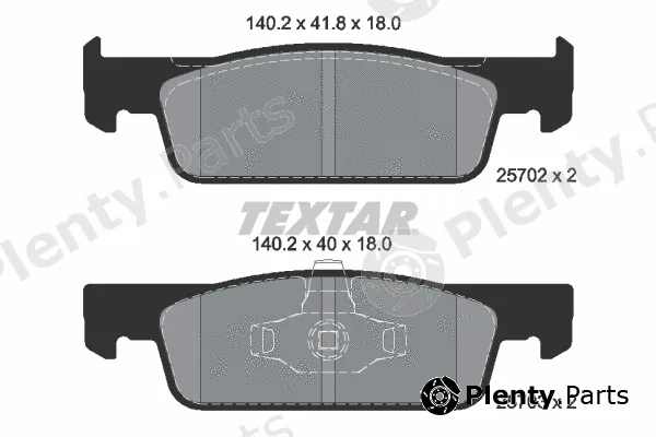 Textar 2570201 — Brake Pad Set, disc brake Q+