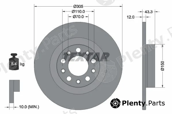 Textar 92351003 — Brake Disc PRO