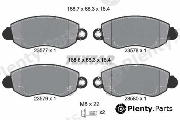 Textar 2357701 — Brake Pad Set, disc brake Q+