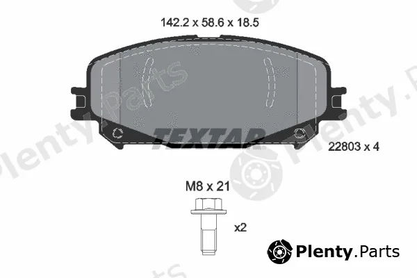 Textar 2280301 — Brake Pad Set, disc brake Q+
