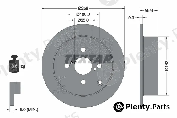 Textar 92126100 — Brake Disc