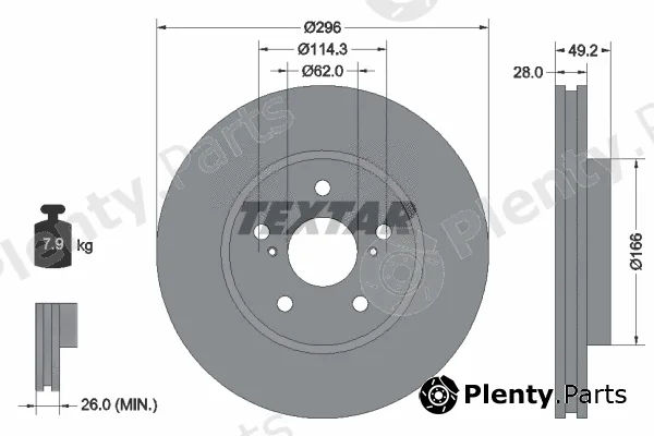 Textar 92135800 — Brake Disc