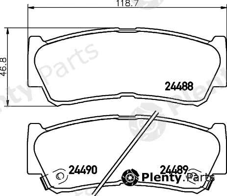 Textar 2448804 — Brake Pad Set, disc brake