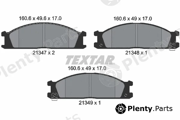 Textar 2134702 — Brake Pad Set, disc brake
