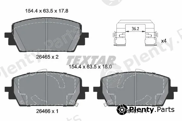 Textar 2646501 — Brake Pad Set, disc brake Q+