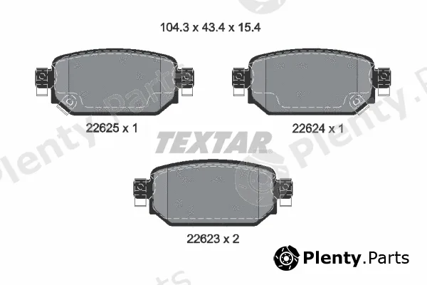 Textar 2262301 — Brake Pad Set, disc brake Q+