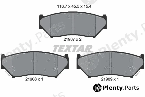 Textar 2190701 — Brake Pad Set, disc brake