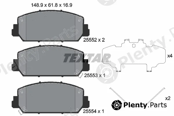 Textar 2555201 — Brake Pad Set, disc brake