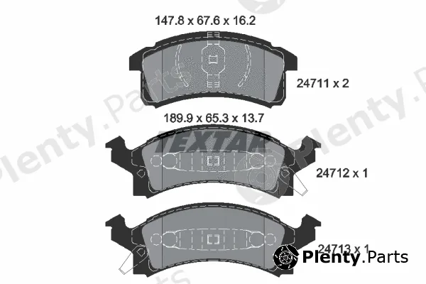 Textar 2471101 — Brake Pad Set, disc brake Q+
