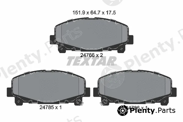 Textar 2476601 — Brake Pad Set, disc brake Q+