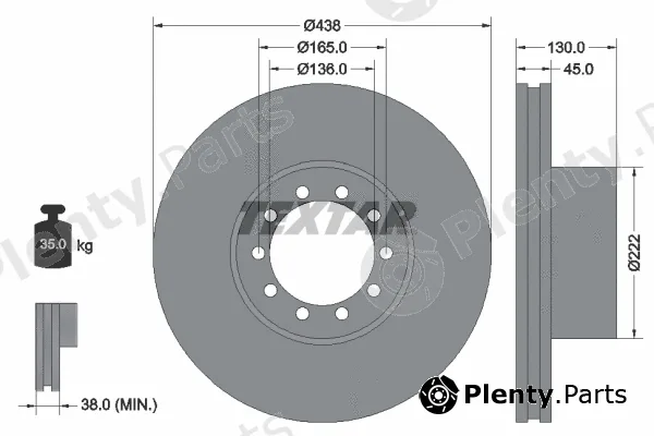 Textar 93145500 — Brake Disc