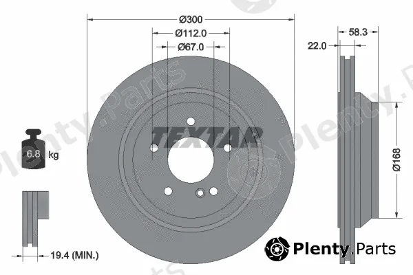 Textar 92176303 — Brake Disc PRO