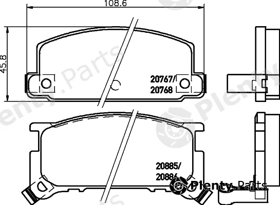 Textar 2076701 — Brake Pad Set, disc brake