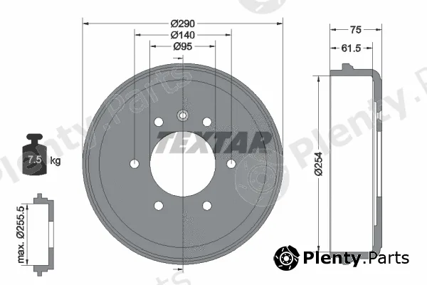 Textar 94016800 — Brake Drum