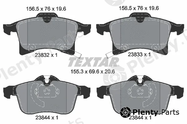 Textar 2383201 — Brake Pad Set, disc brake Q+