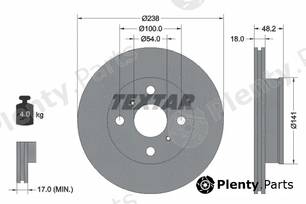 Textar 92055800 — Brake Disc