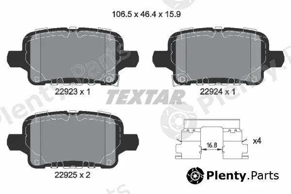 Textar 2292301 — Brake Pad Set, disc brake
