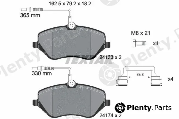 Textar 2413301 — Brake Pad Set, disc brake Q+