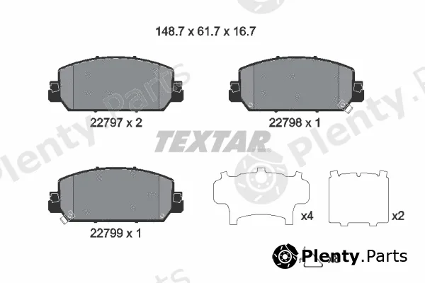 Textar 2279701 — Brake Pad Set, disc brake