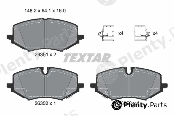Textar 2635102 — Brake Pad Set, disc brake Q+