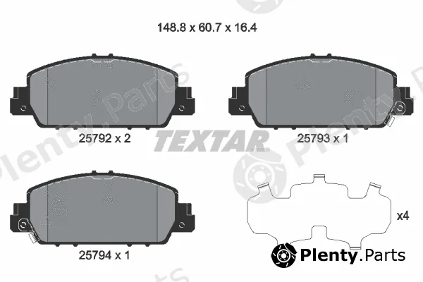 Textar 2579201 — Brake Pad Set, disc brake