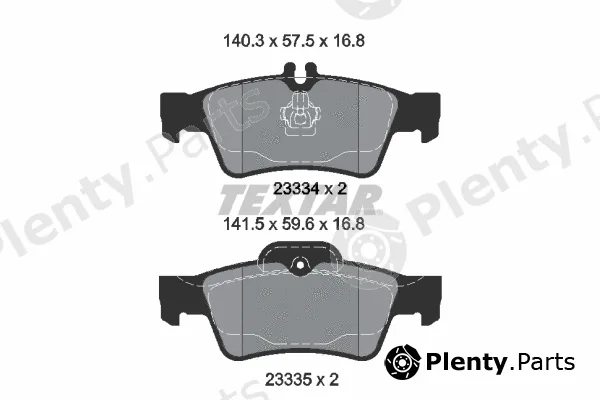 Textar 2333403 — Brake Pad Set, disc brake Q+