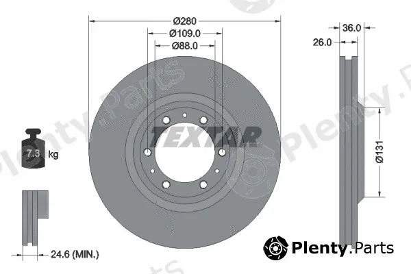 Textar 92091400 — Brake Disc