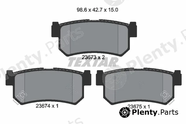 Textar 2367301 — Brake Pad Set, disc brake
