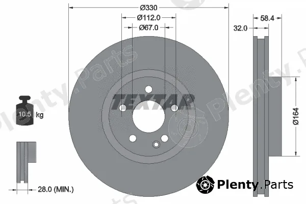 Textar 92279403 — Brake Disc PRO