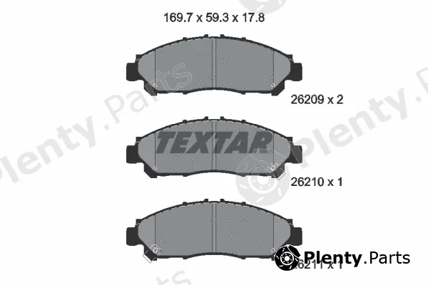 Textar 2620901 — Brake Pad Set, disc brake