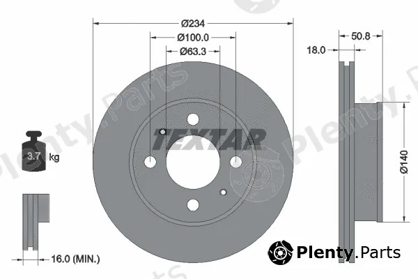 Textar 92146800 — Brake Disc
