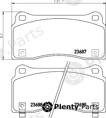 Textar 2368701 — Brake Pad Set, disc brake