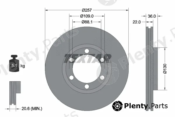 Textar 92075800 — Brake Disc